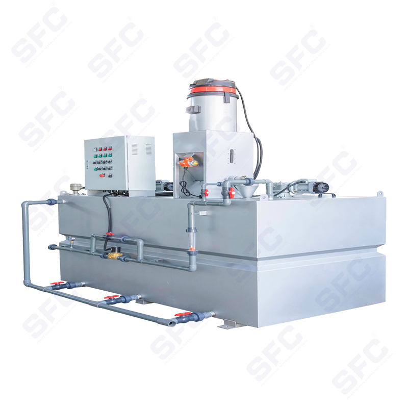 Three-box type automatic powder preparation unit